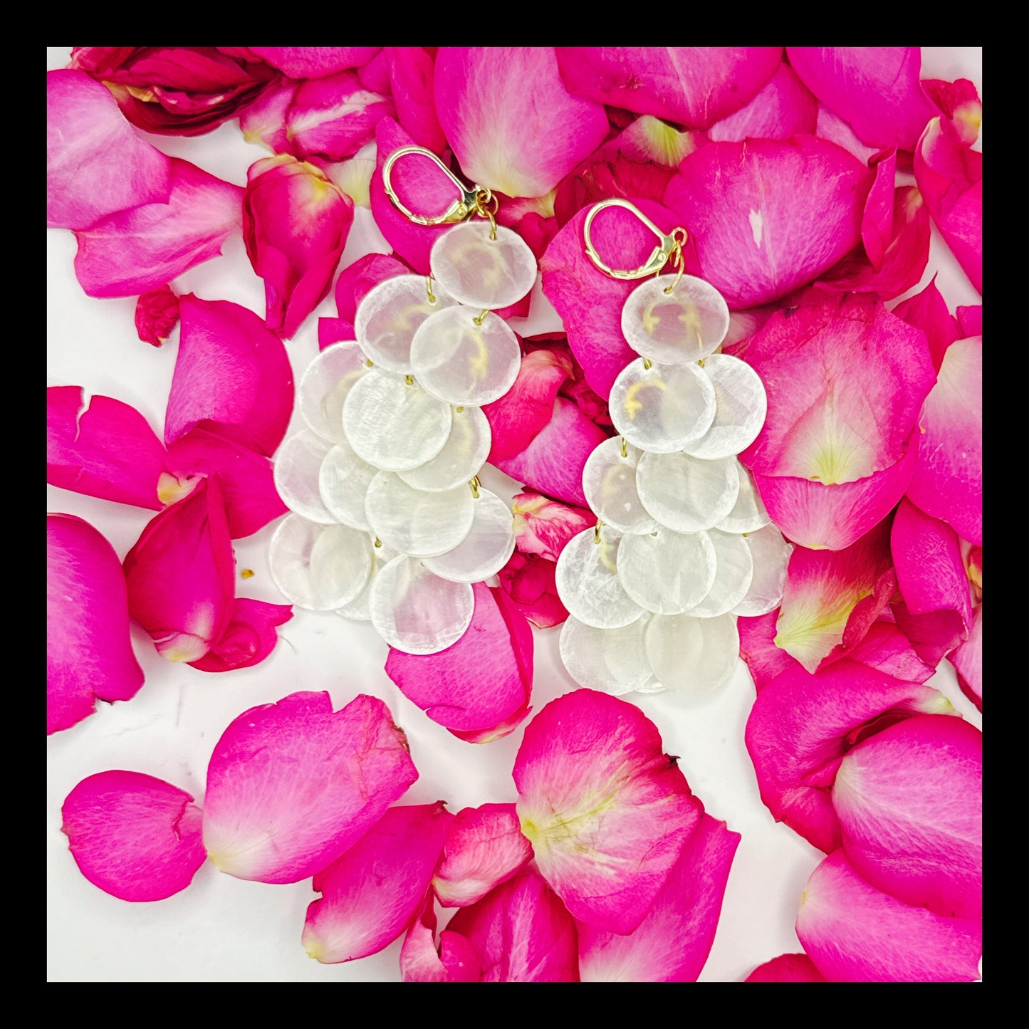 ✨Modern Mosaic Capiz Shell Earrings✨