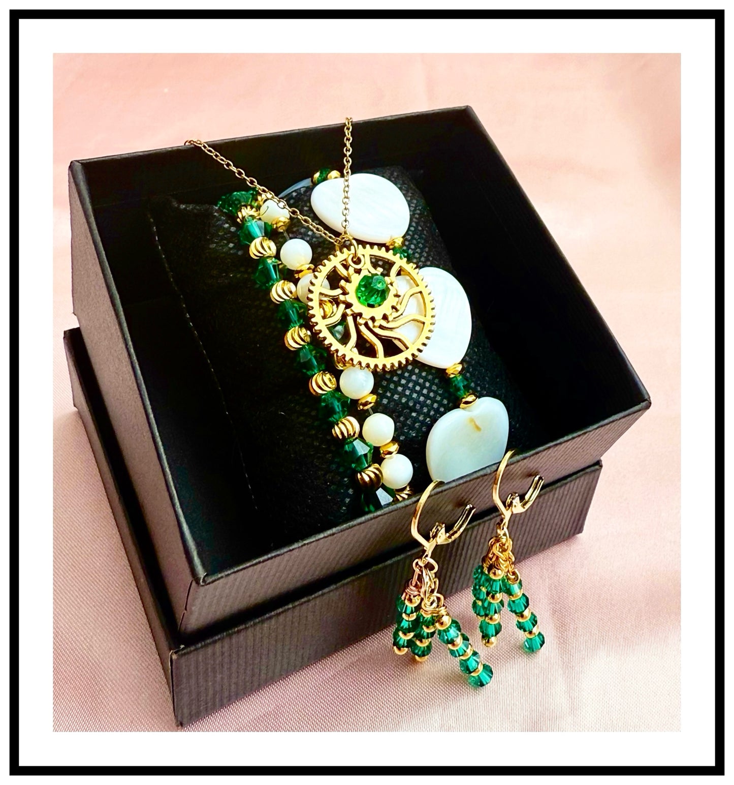 ✨ Elegant Emerald Wave Set✨