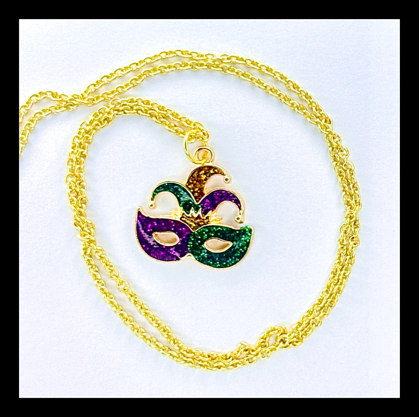 ✨Mystic Mardi Gras Mask Necklace✨