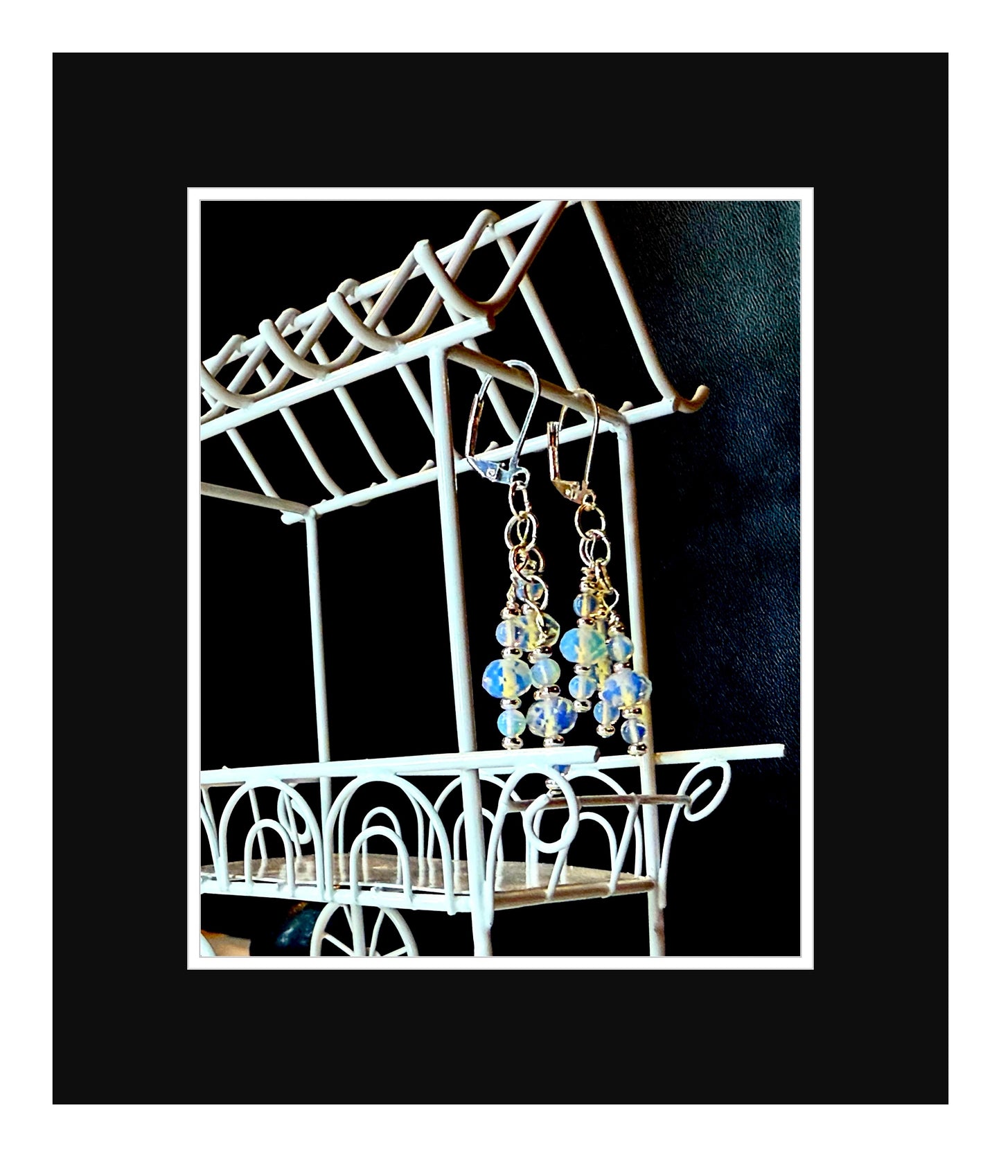 ✨Stunning Silver and Opalite Earrings✨