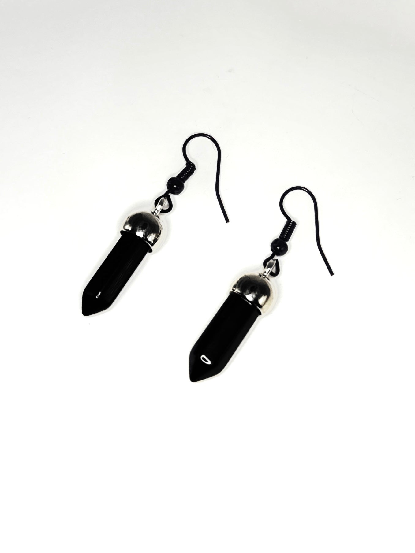 Black Jasper Power Pendant Earrings