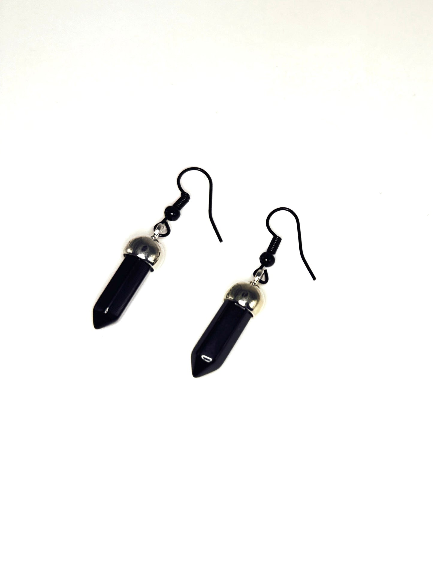 Black Jasper Power Pendant Earrings