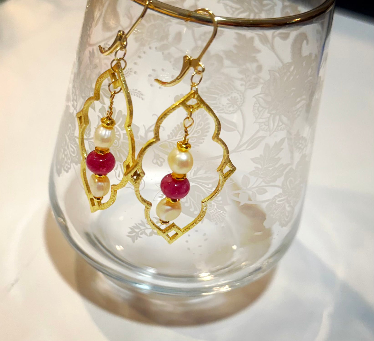 Passionate Pink Tourmaline and Pearl