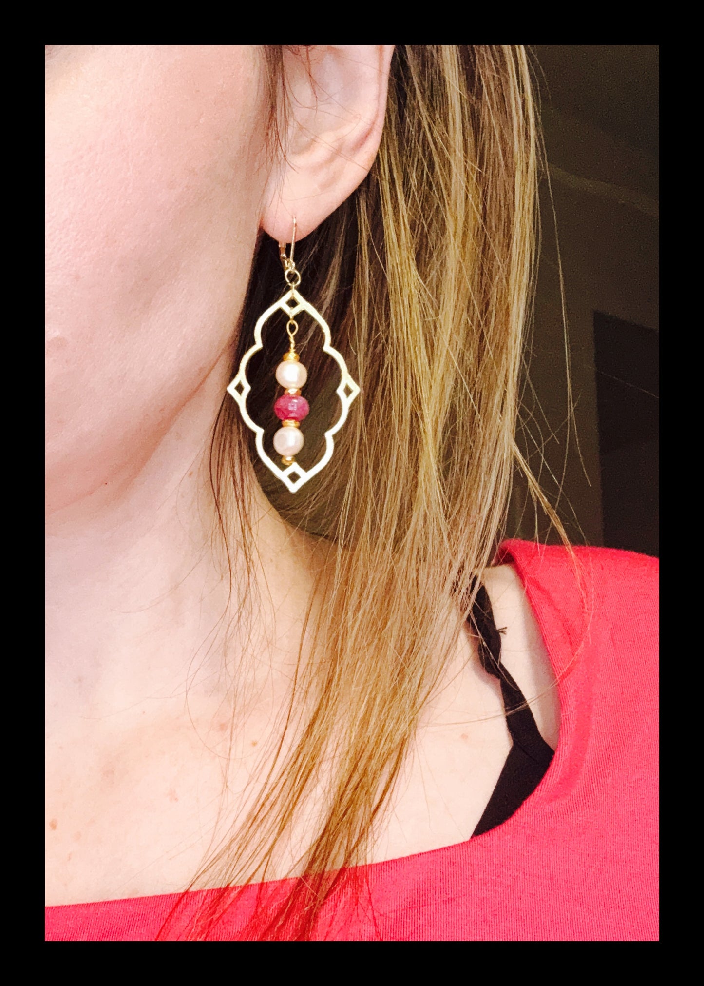 Passionate Pink Tourmaline and Pearl