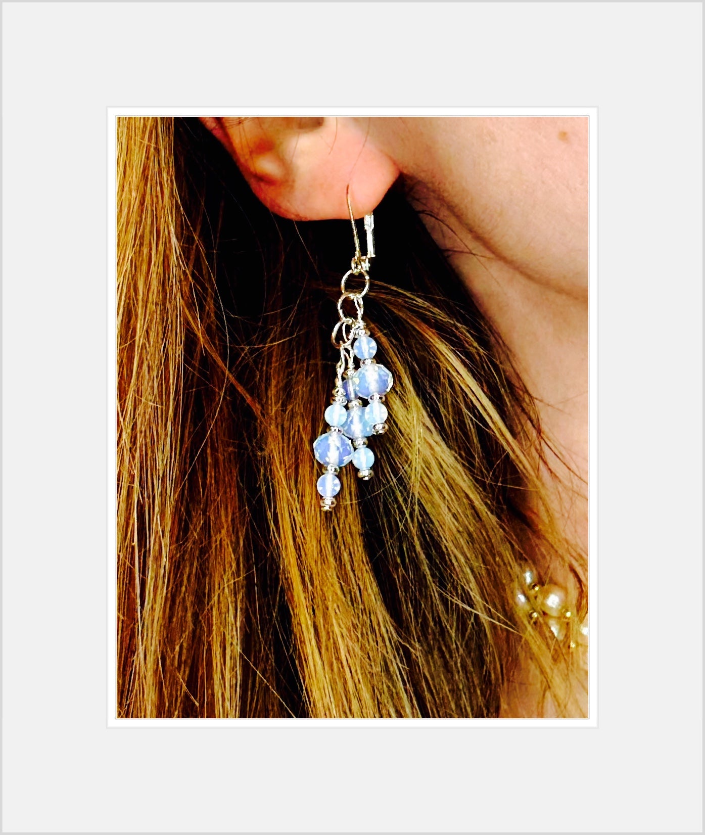 ✨Stunning Silver and Opalite Earrings✨