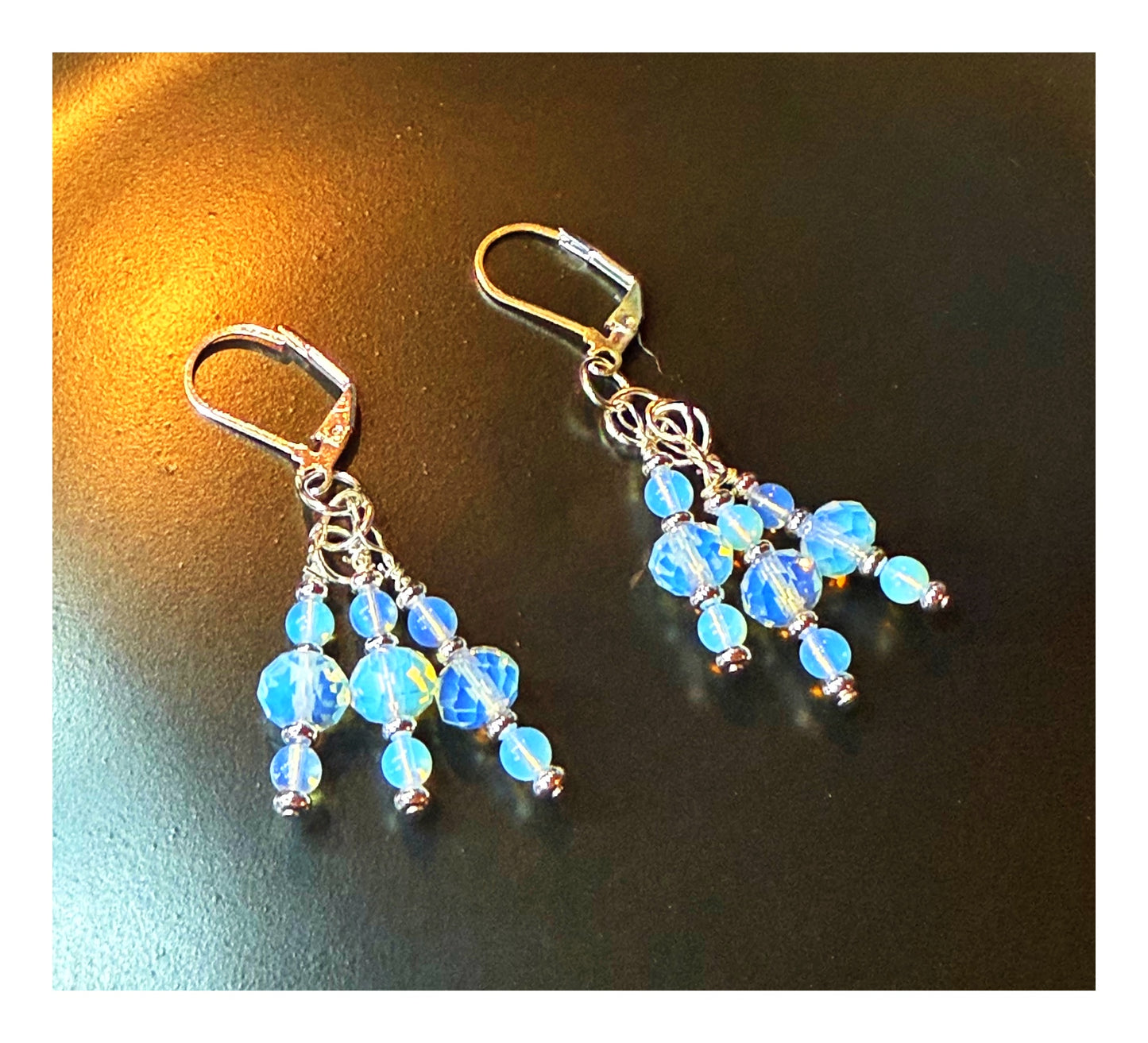 ✨Stunning Silver and Opalite Earrings✨