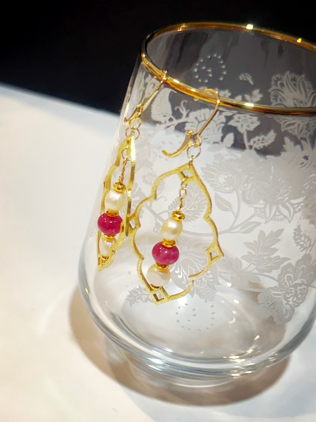 Passionate Pink Tourmaline and Pearl