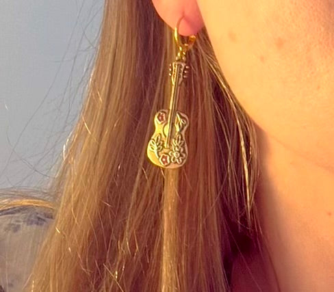 Garden Guitar Earrings