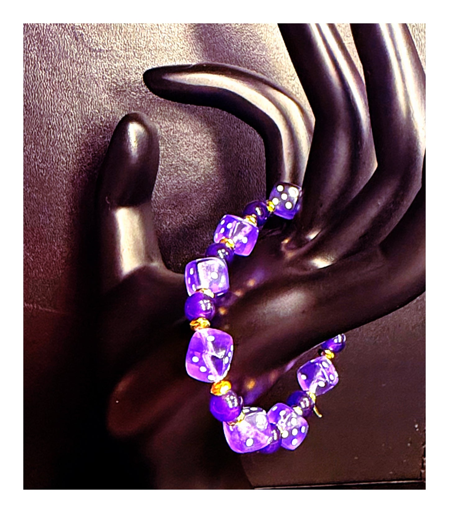 Purple Magic Dice Bracelet