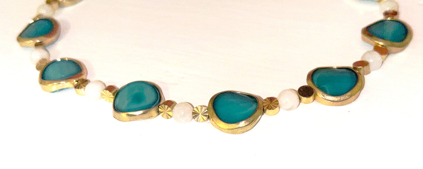 Jeweled Moonstone Necklace