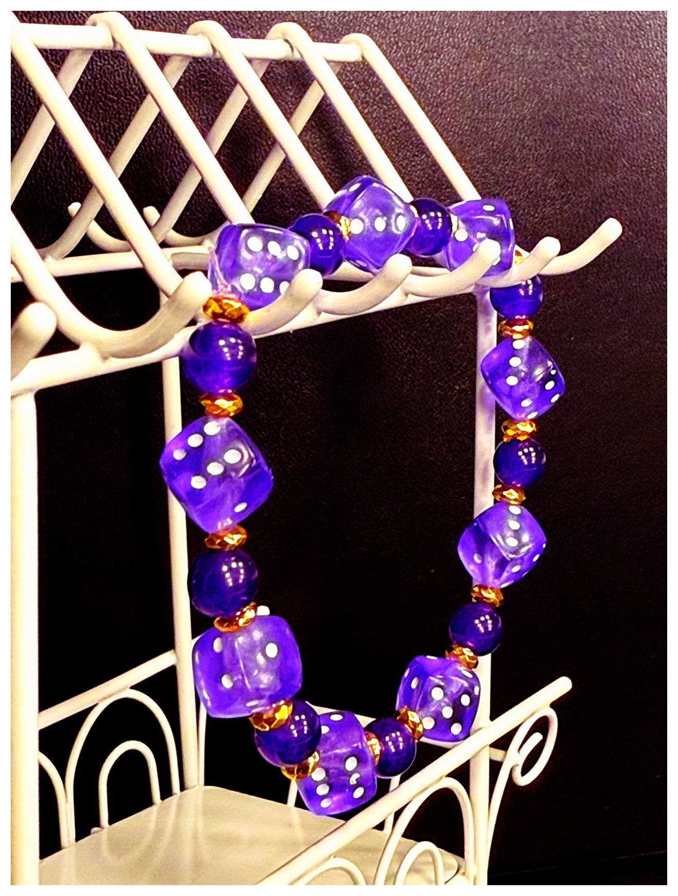 Purple Magic Dice Bracelet