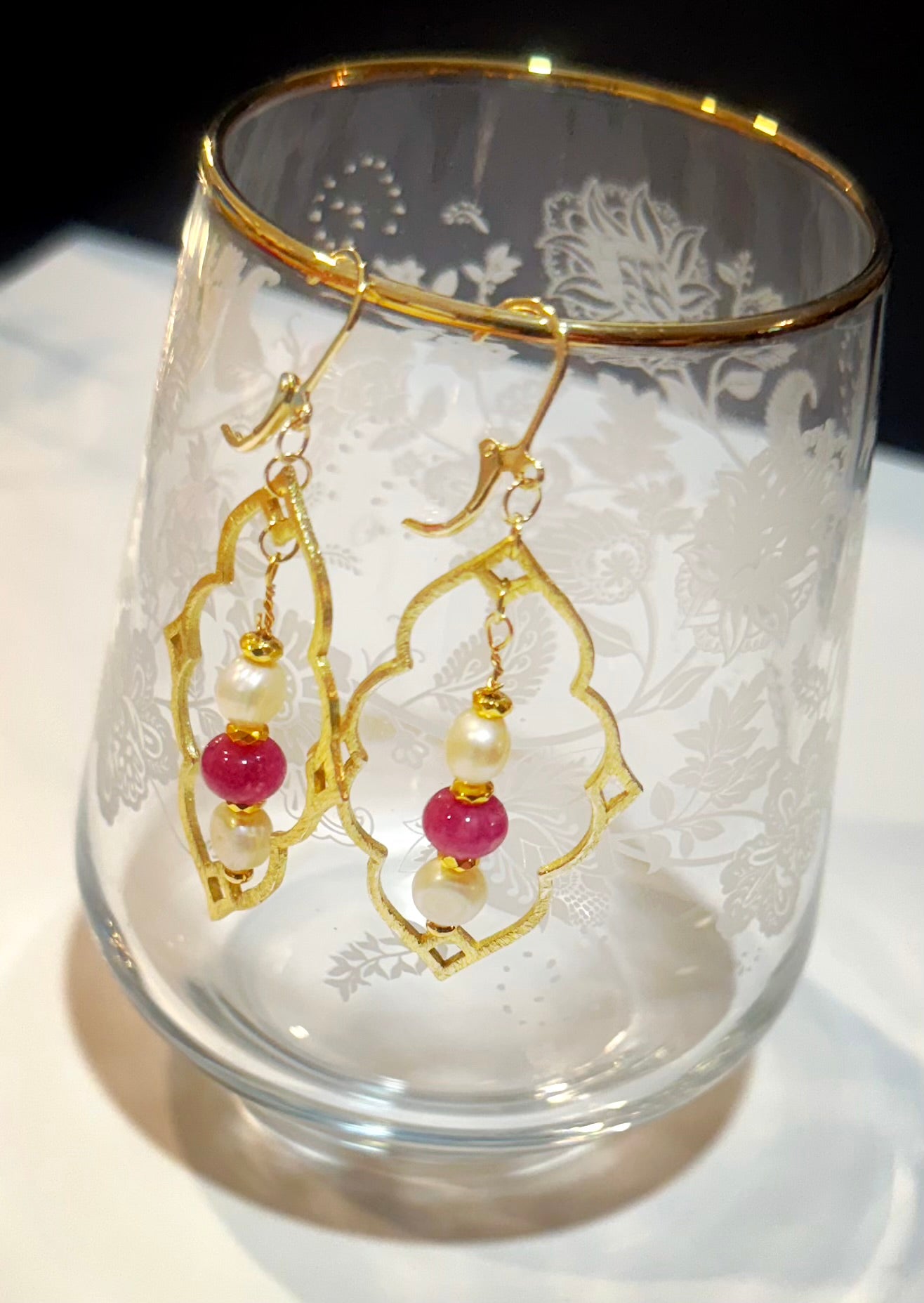 Passionate Pink Tourmaline and Pearl