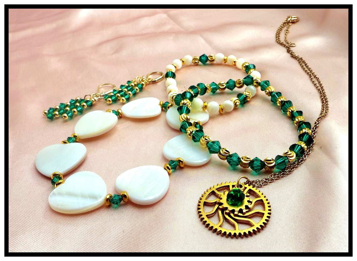 ✨ Elegant Emerald Wave Set✨