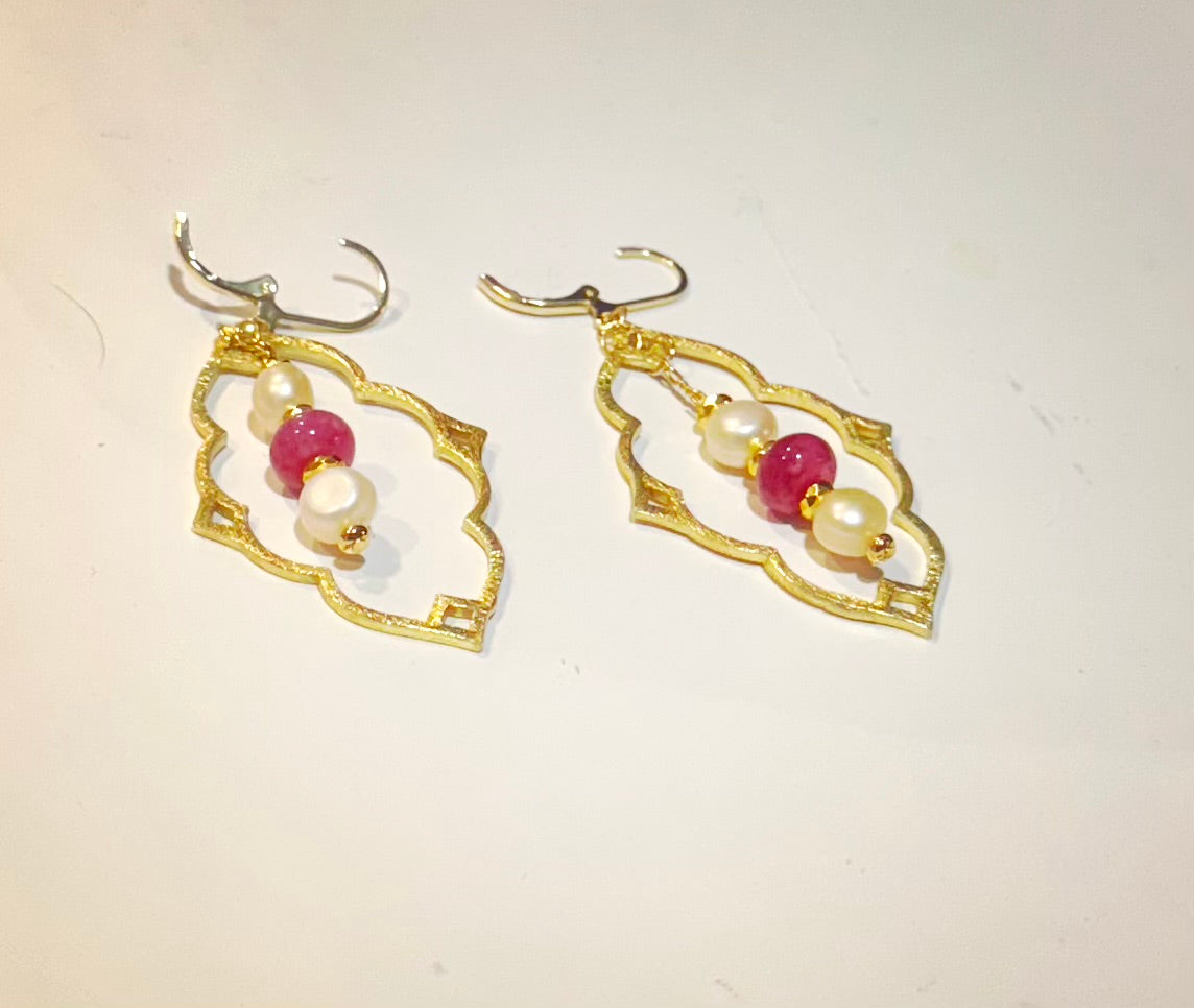 Passionate Pink Tourmaline and Pearl