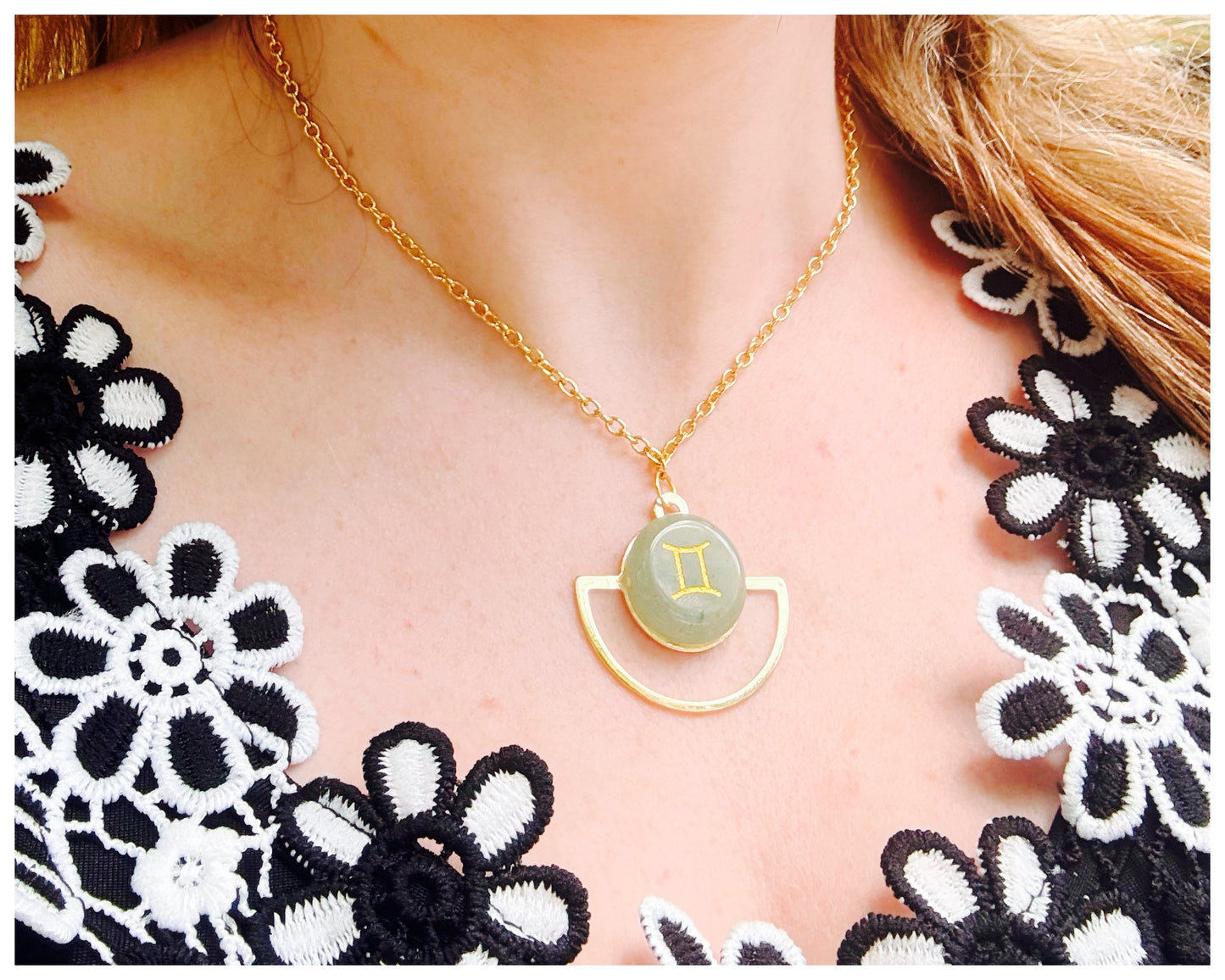 Gemini Green Aventurine Necklace