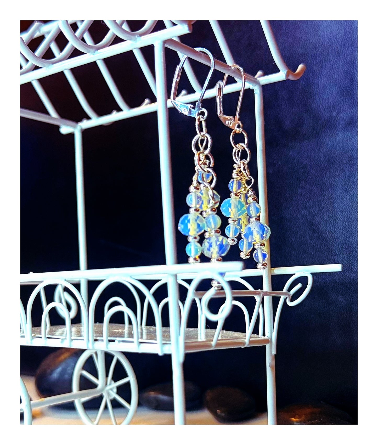 ✨Stunning Silver and Opalite Earrings✨