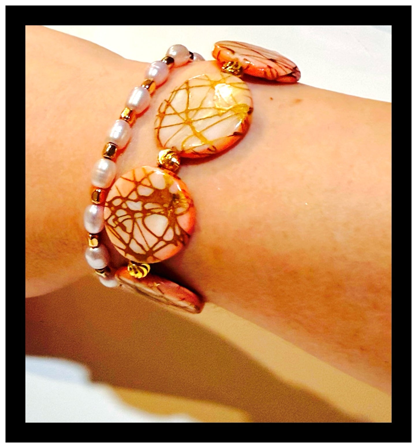 Sunset Seashell Bracelet