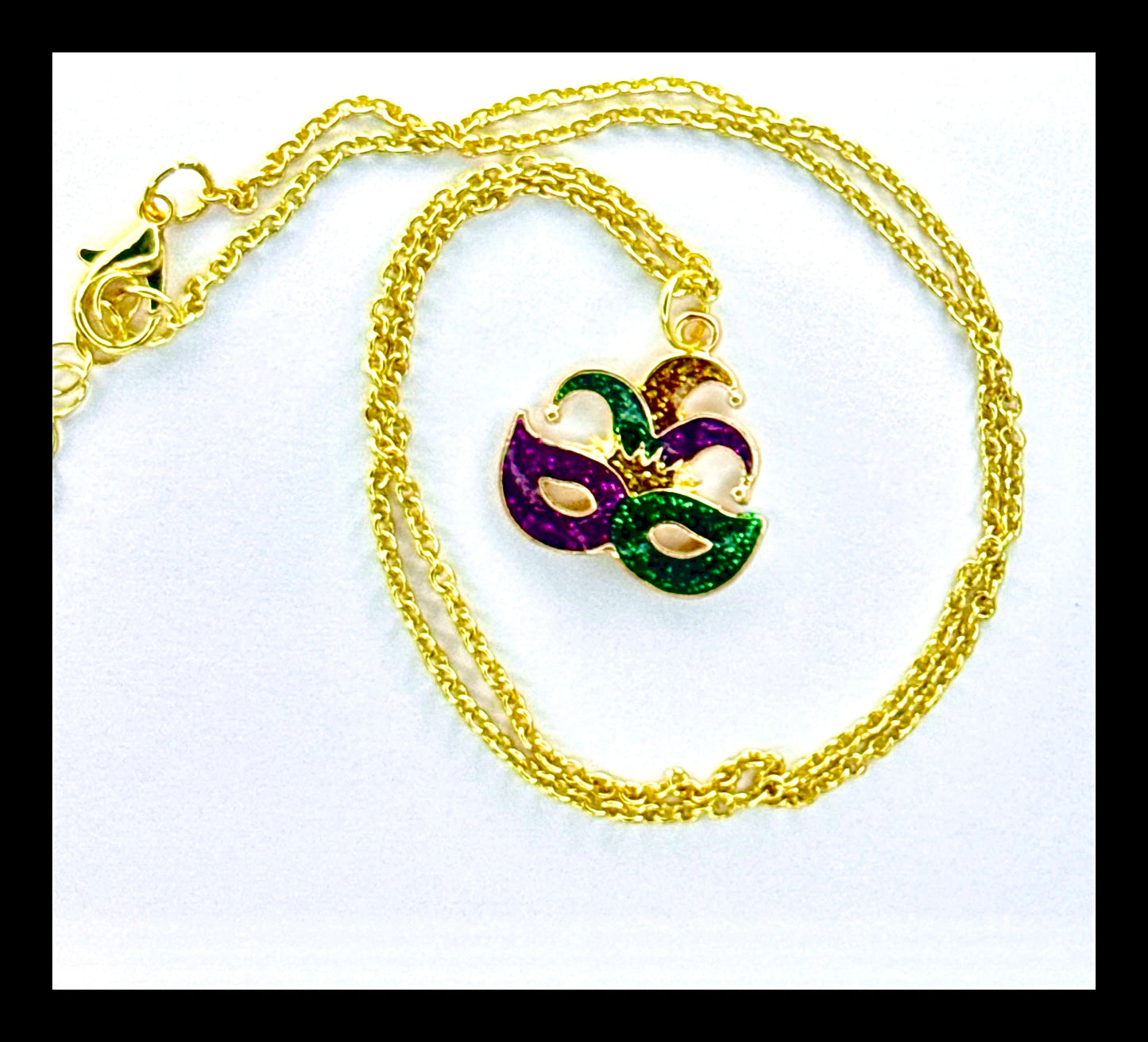 ✨Mystic Mardi Gras Mask Necklace✨