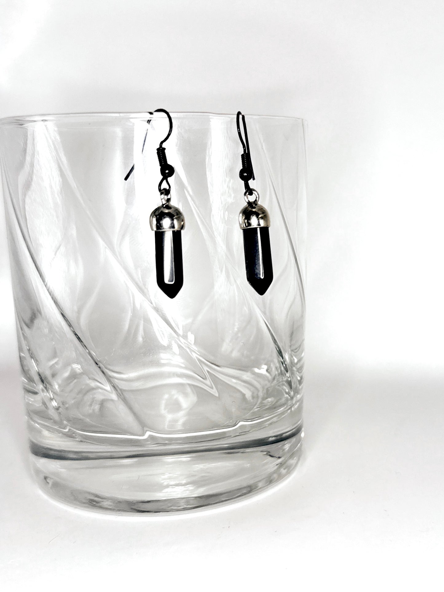 Black Jasper Power Pendant Earrings