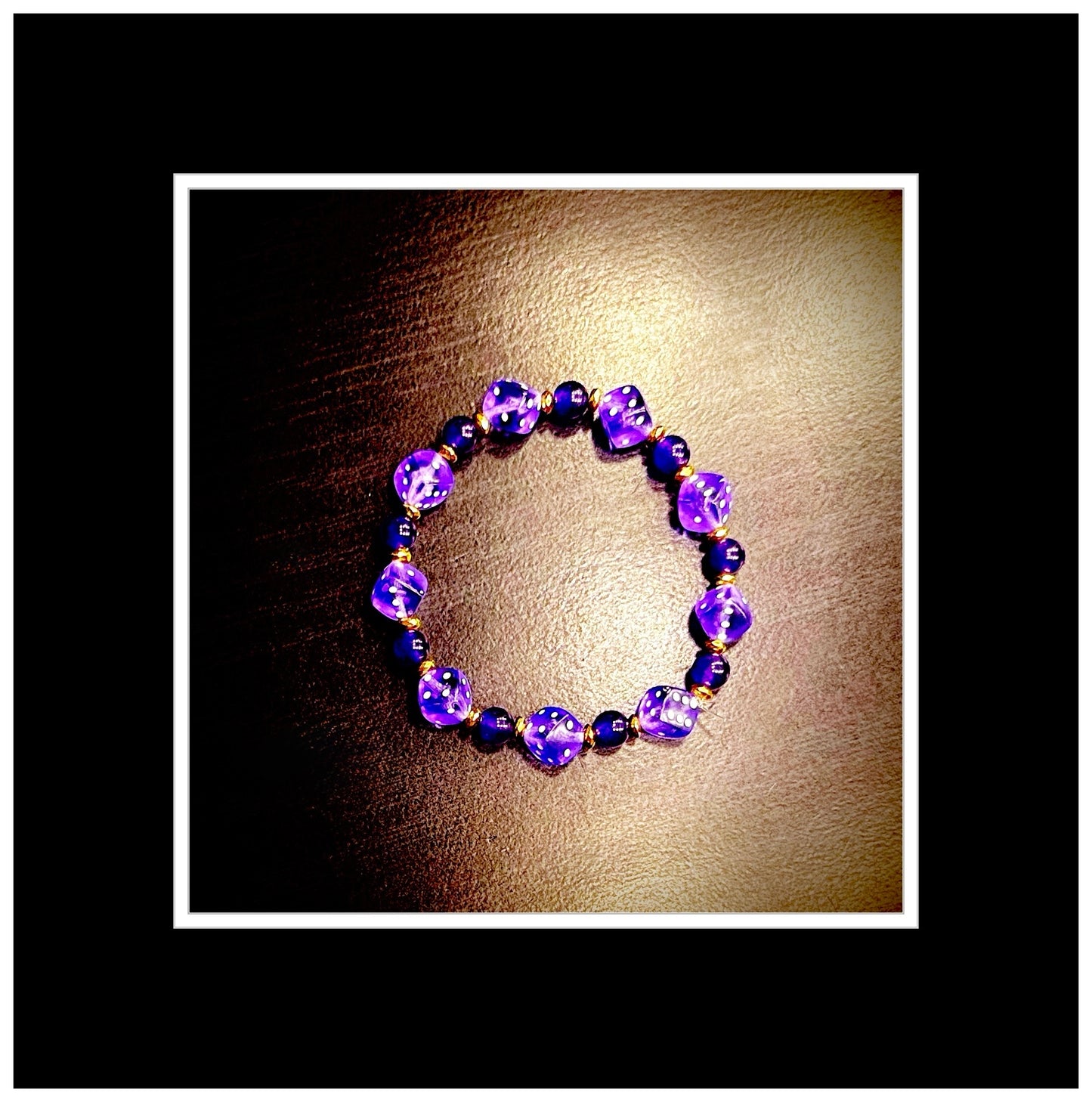 Purple Magic Dice Bracelet
