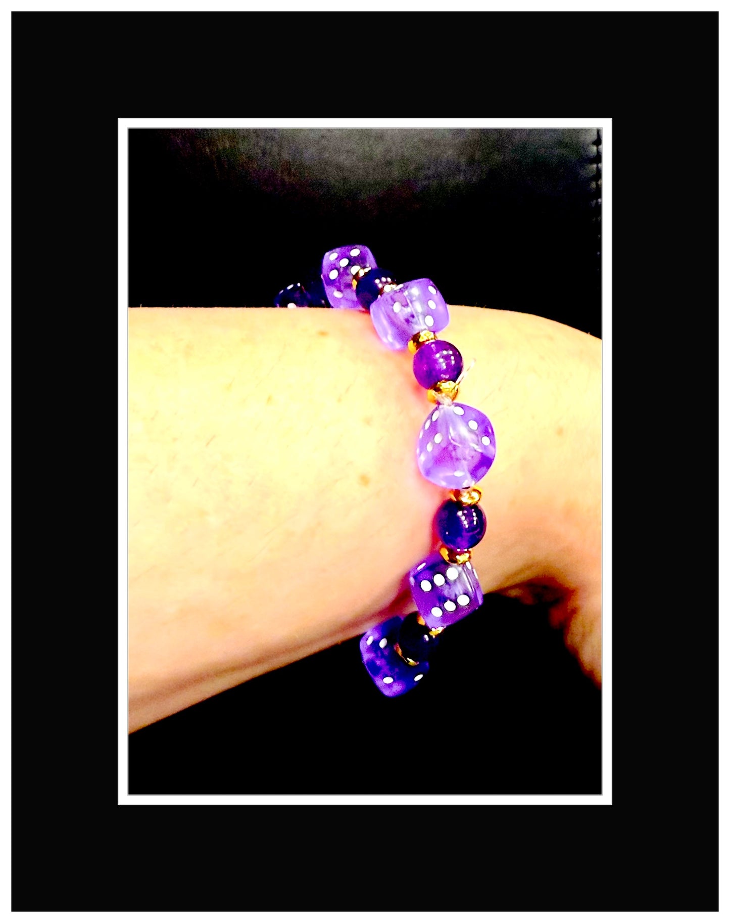Purple Magic Dice Bracelet