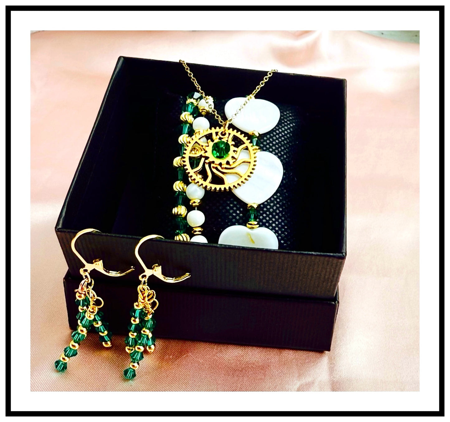 ✨ Elegant Emerald Wave Set✨