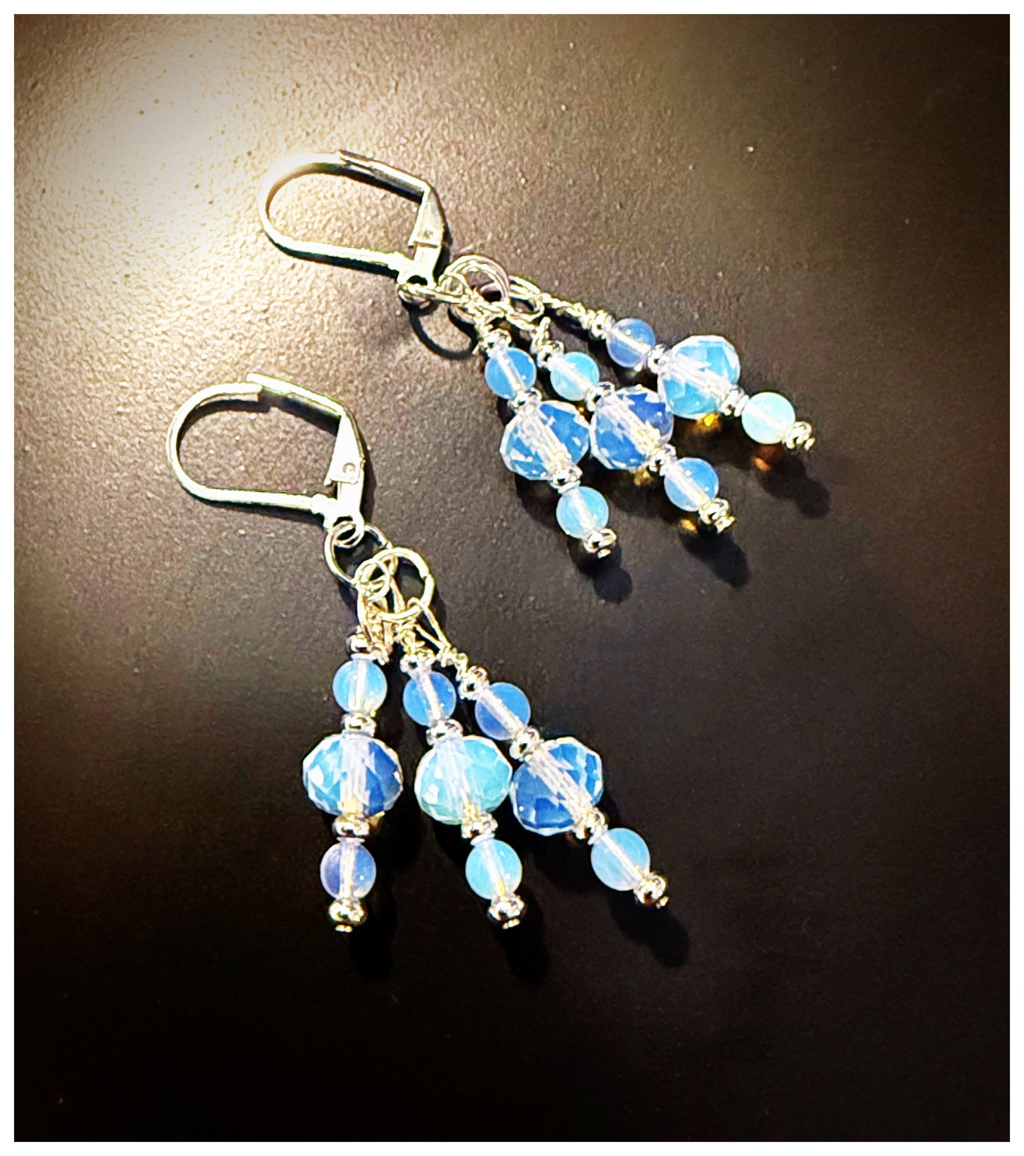 ✨Stunning Silver and Opalite Earrings✨