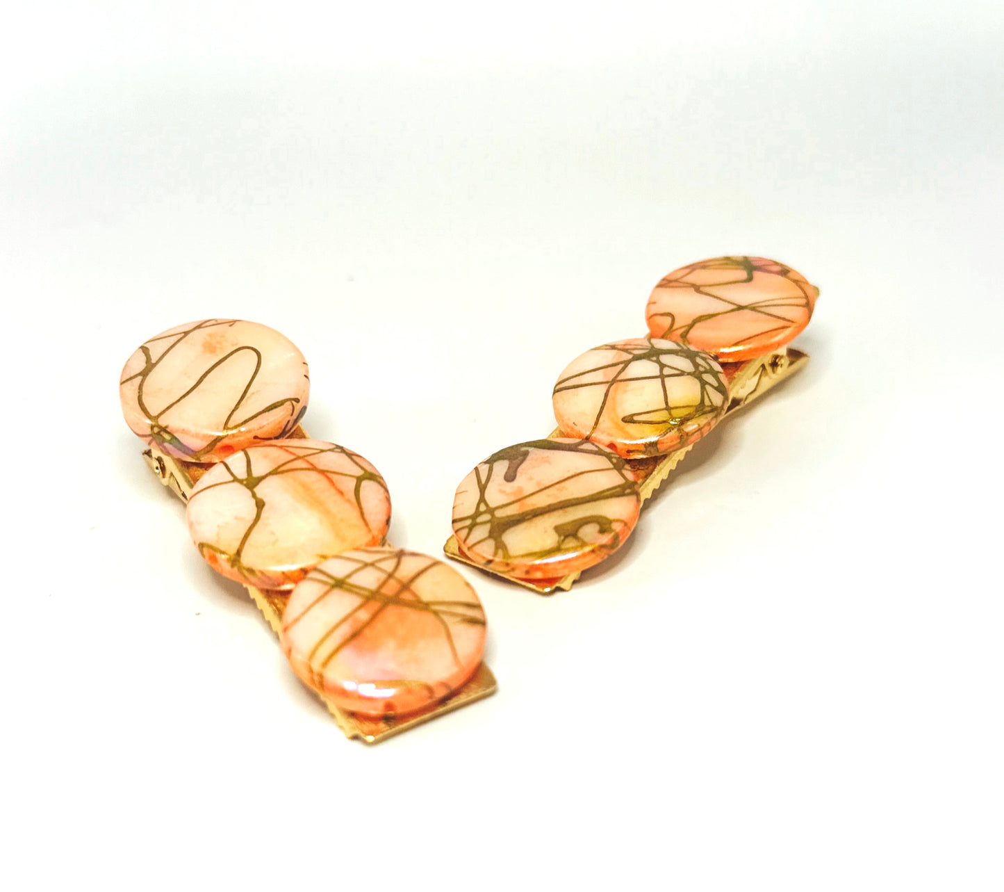 **Sunset Seashell Hair-Clip Set**