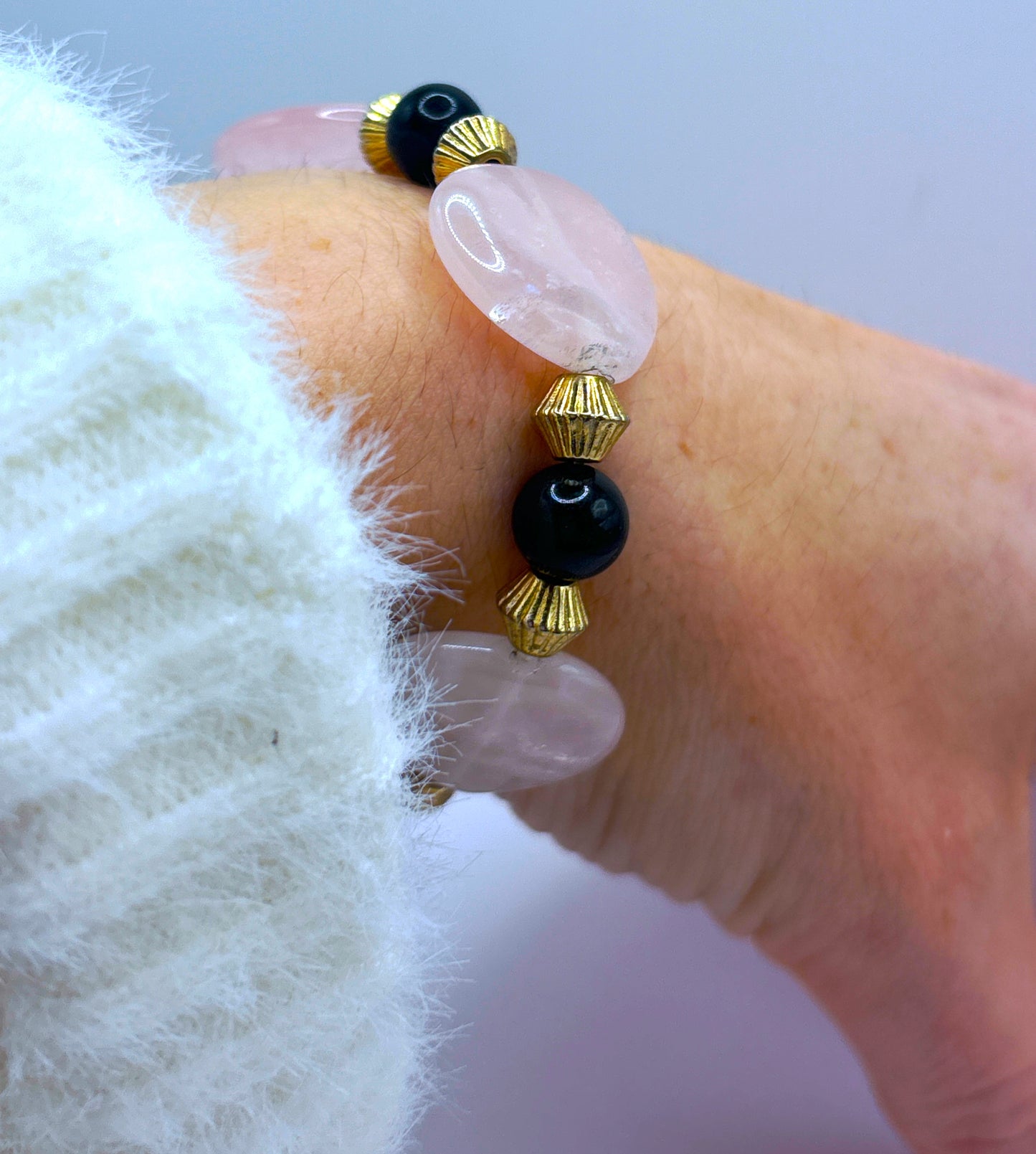 **Refined Rose Quartz Bracelet**