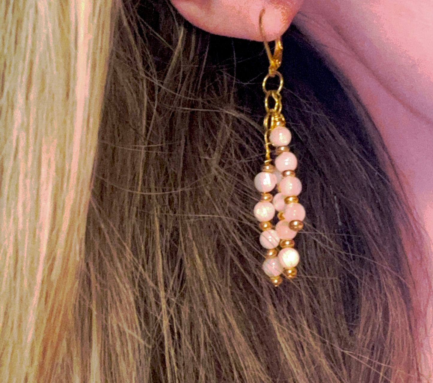 Mother of Pearl Chandelier Earrings