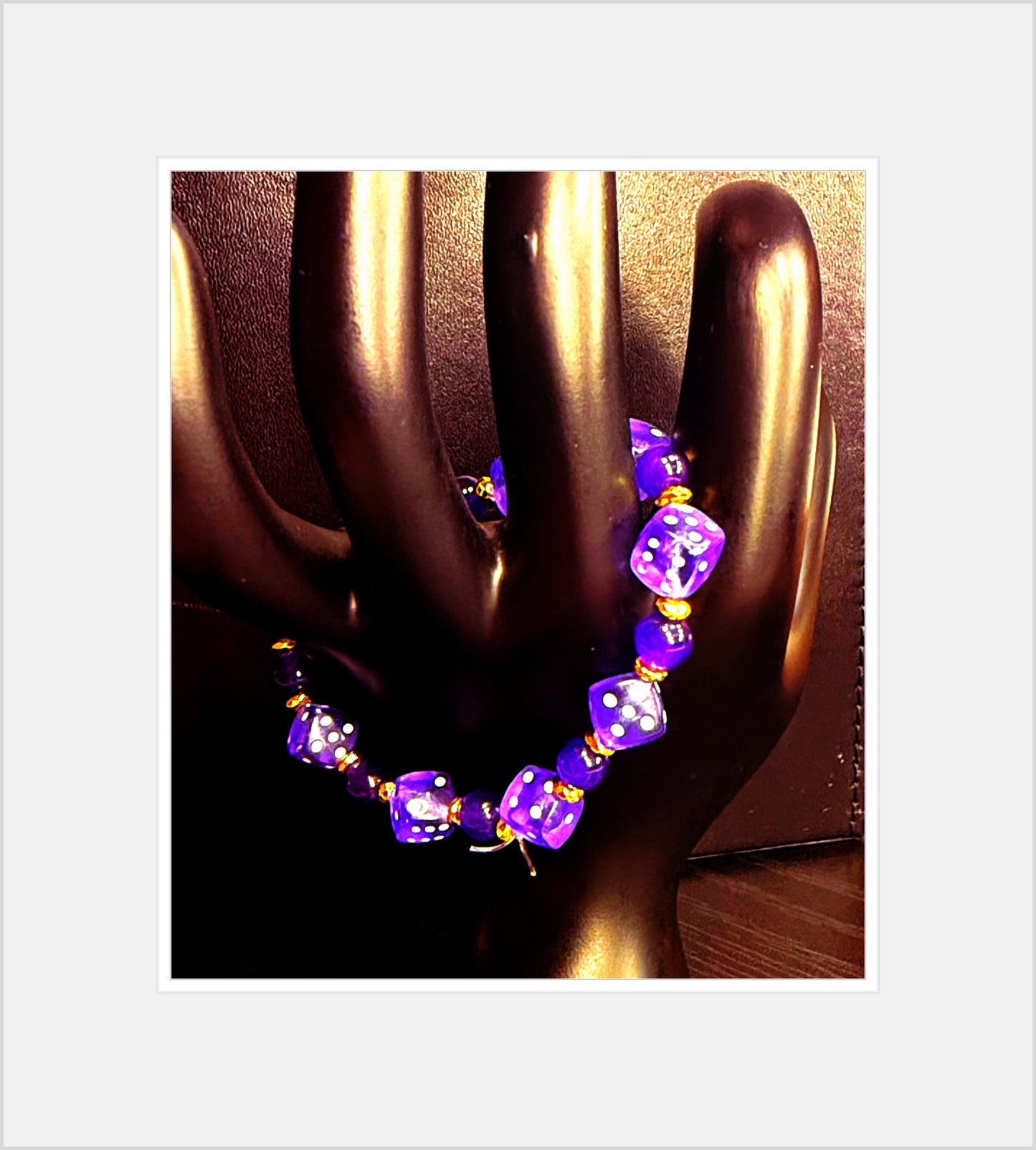 Purple Magic Dice Bracelet