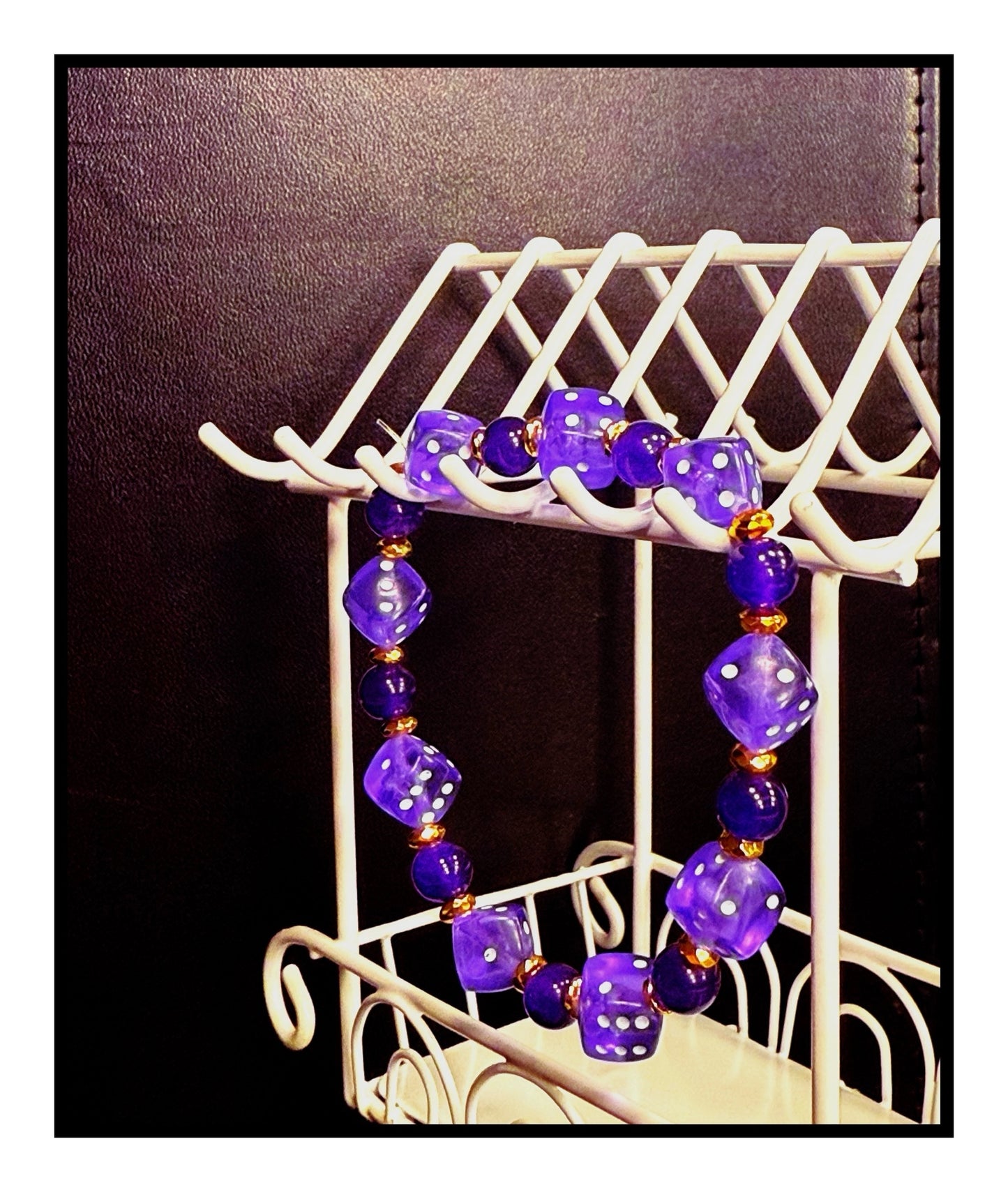 Purple Magic Dice Bracelet