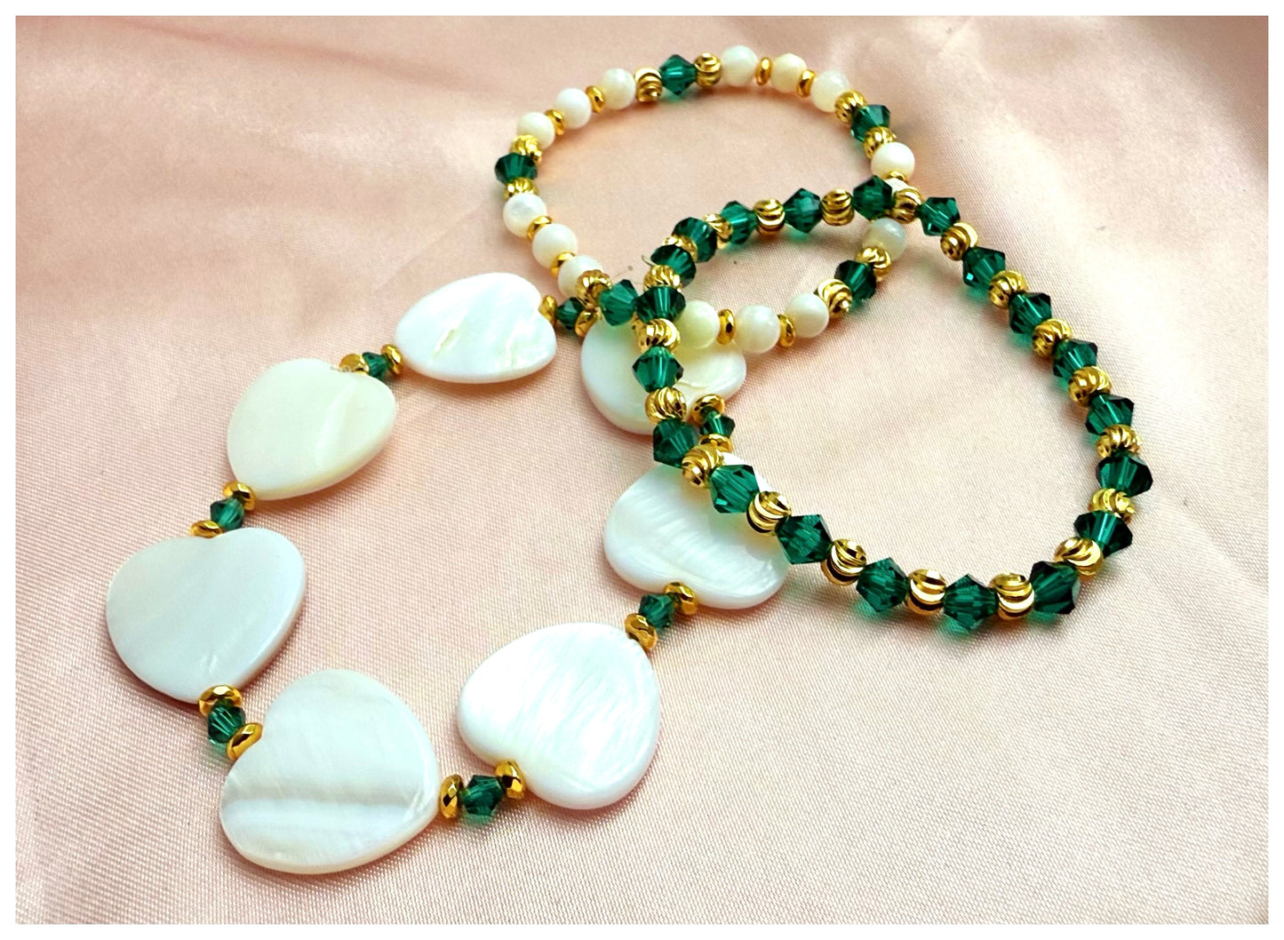 ✨ Elegant Emerald Wave Set✨