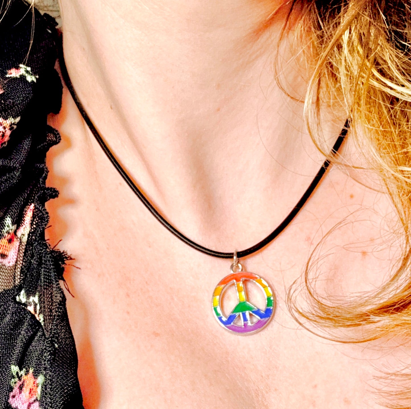 United in Peace Rainbow Necklace