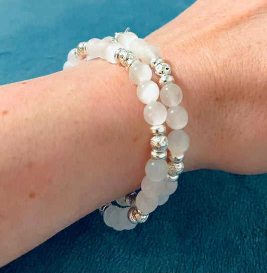 Soul Cleansing Selenite and Silver Choker