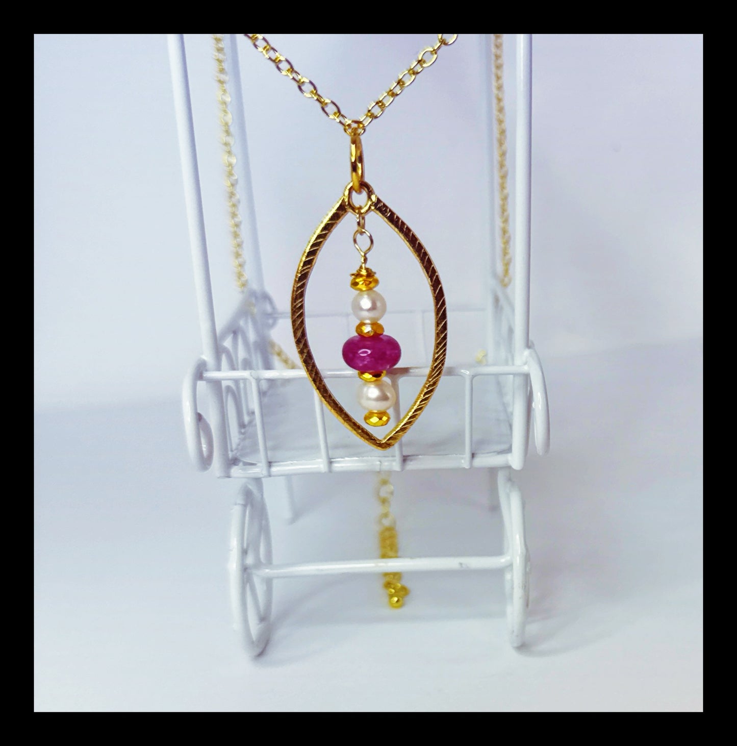 ✨Passionate Pearl and Pink Tourmaline Necklace✨
