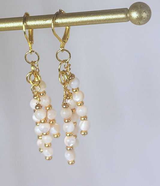 Mother of Pearl Chandelier Earrings