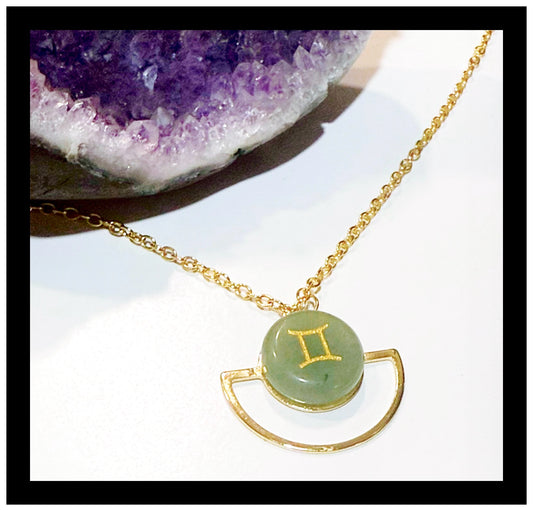 Gemini Green Aventurine Necklace