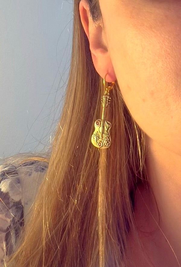Garden Guitar Earrings