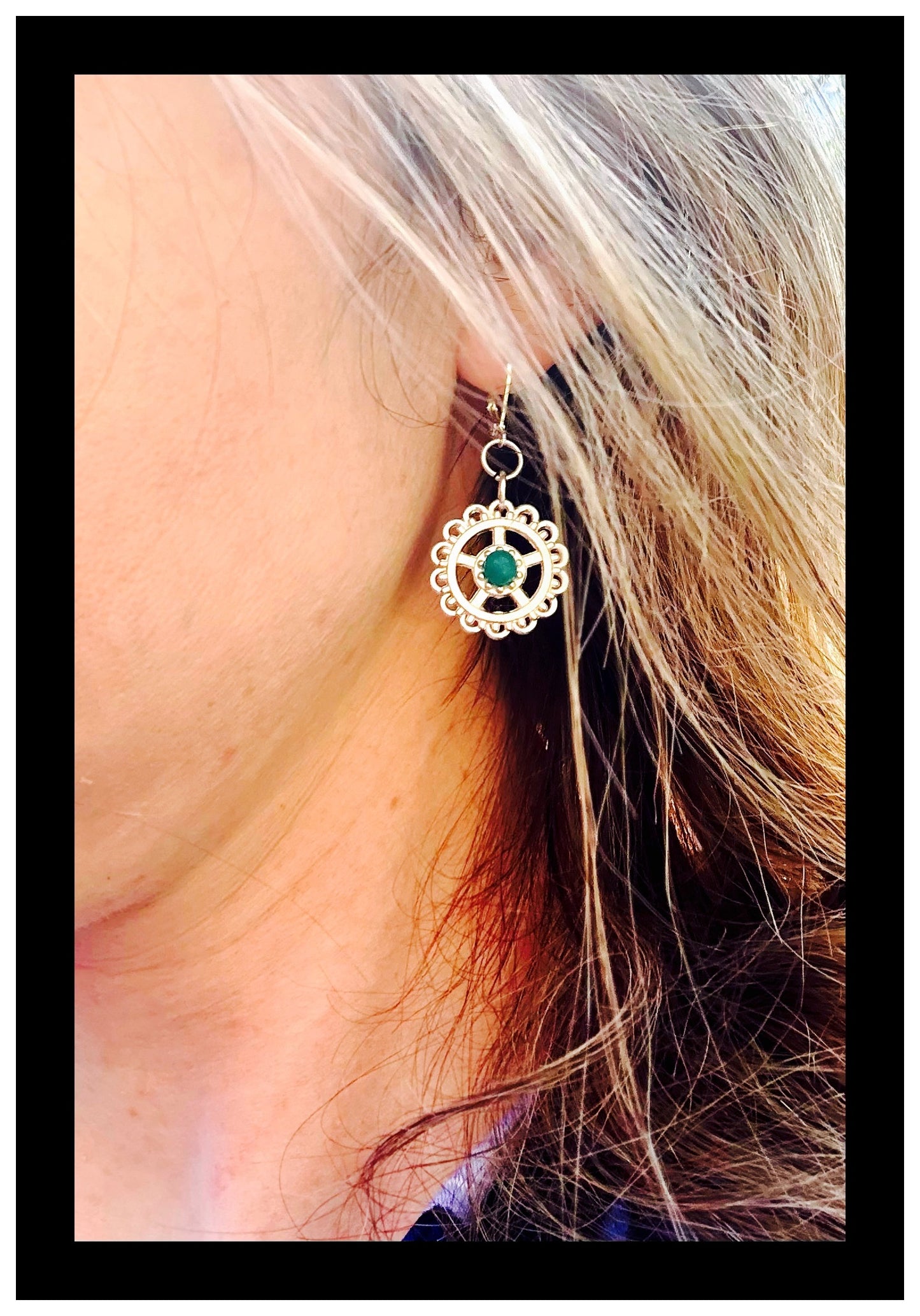 ✨Silver Serpentine Circle Earrings✨