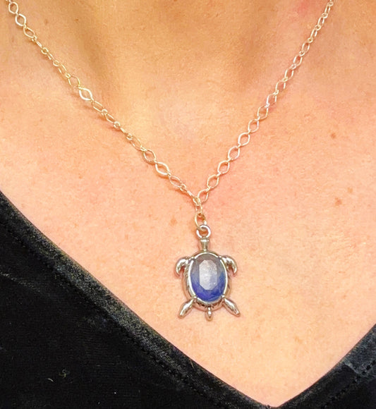 Beyond Blue Turtle Necklace