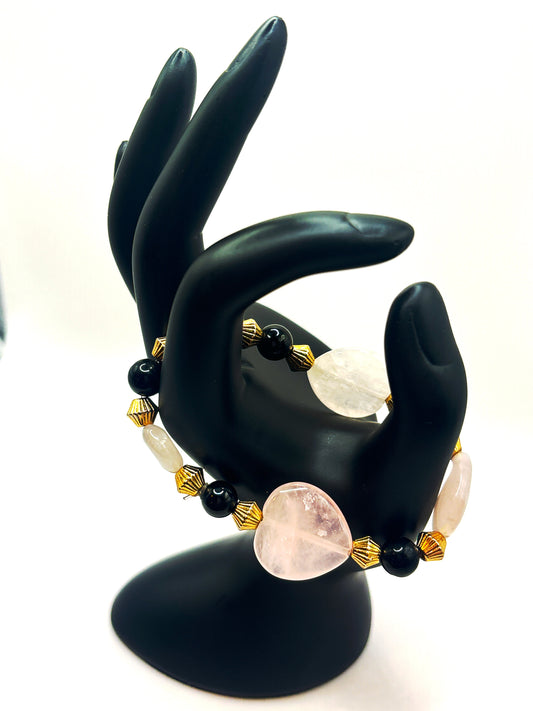 **Refined Rose Quartz Bracelet**
