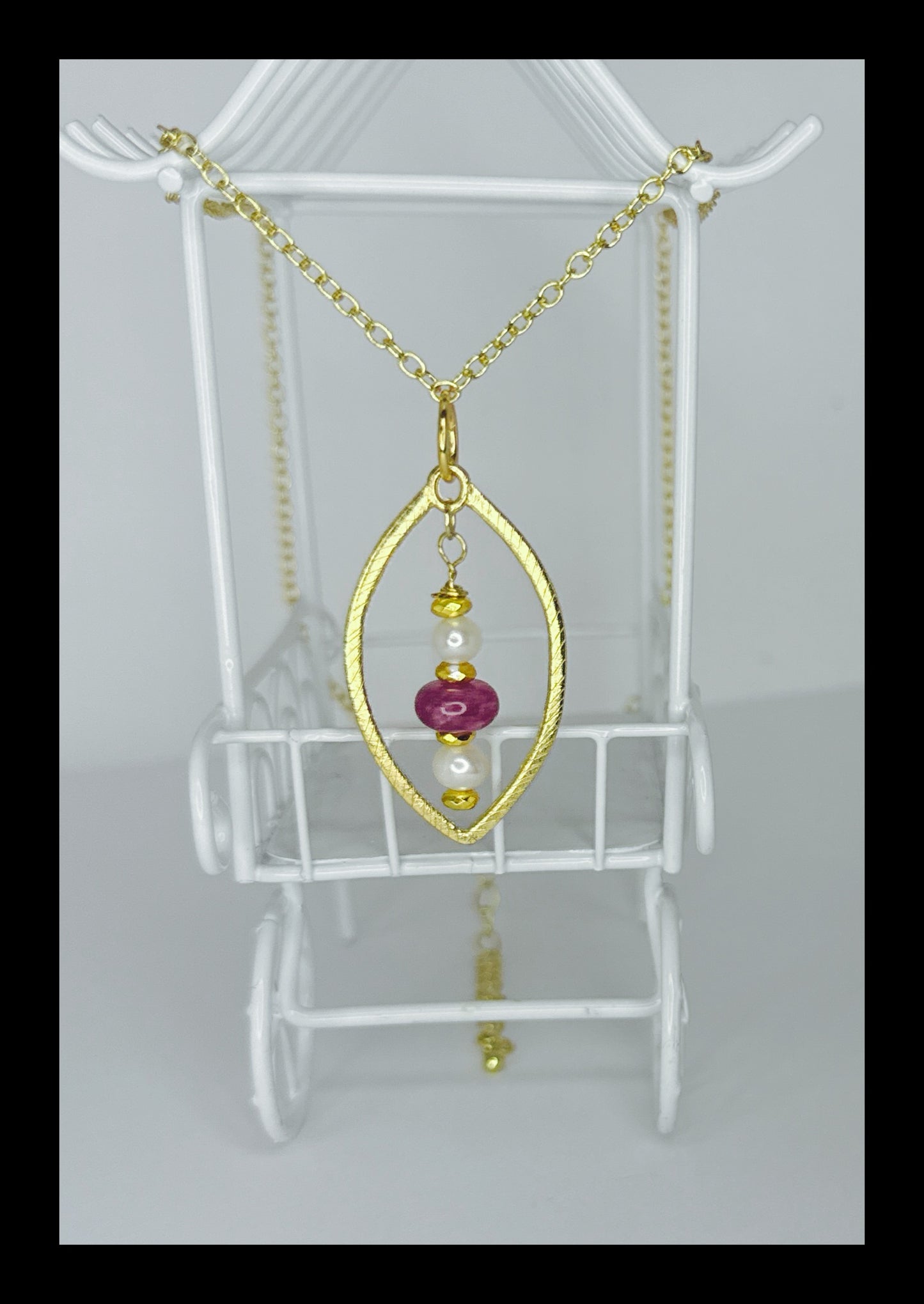 ✨Passionate Pearl and Pink Tourmaline Necklace✨