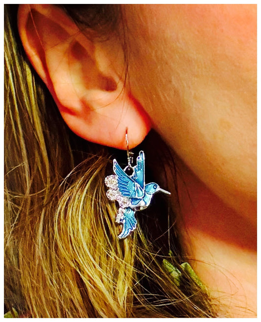 Hanging Hummingbird Earrings