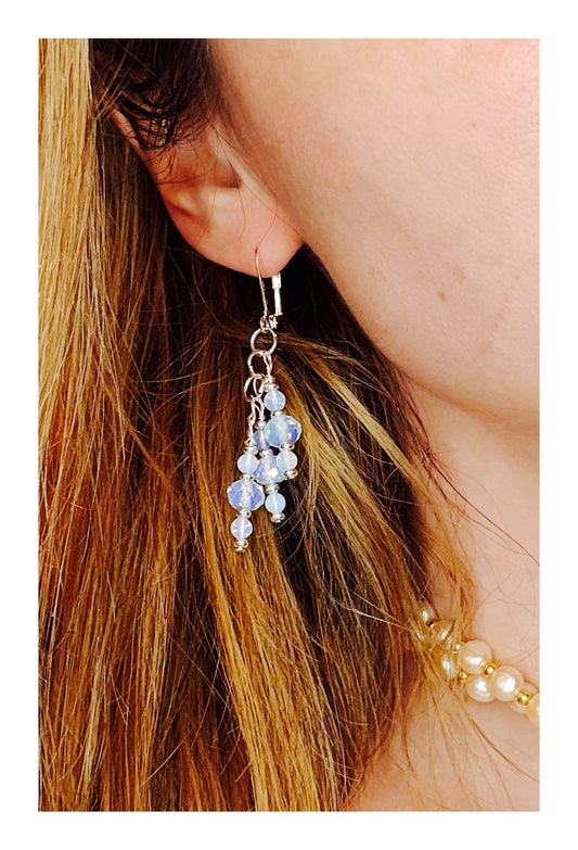 ✨Stunning Silver and Opalite Earrings✨