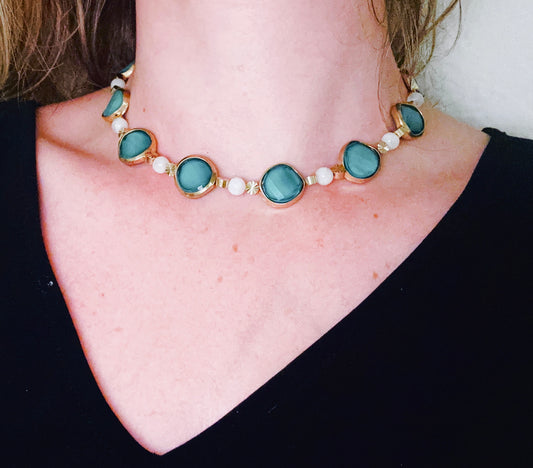 Jeweled Moonstone Necklace