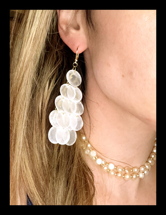 ✨Modern Mosaic Capiz Shell Earrings✨
