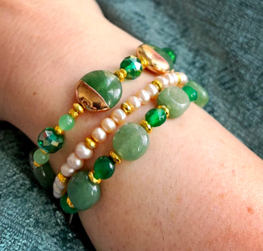 Good Luck Green Aventurine Bracelet Set