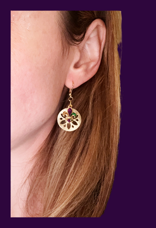 **Mardi Gras Muse Earring Set**