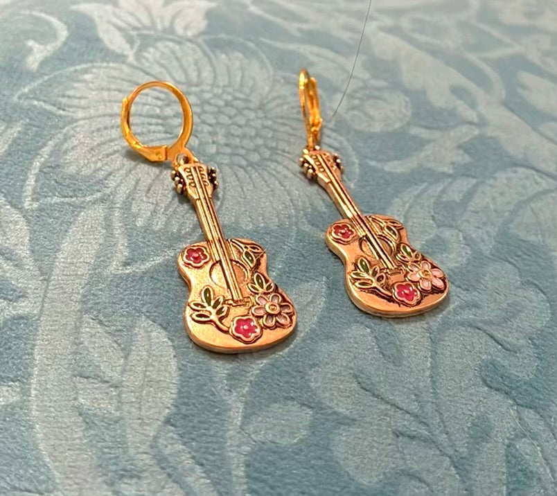 Garden Guitar Earrings
